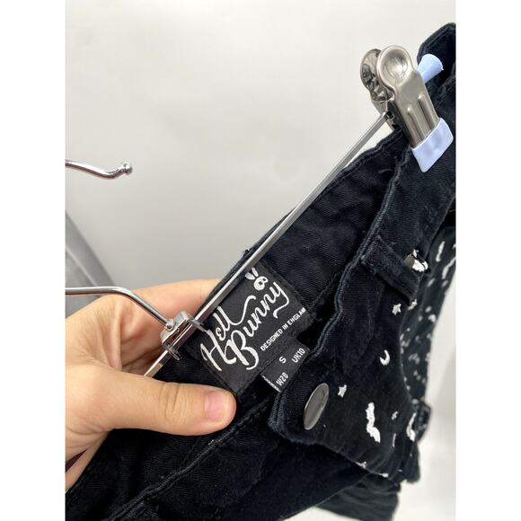 Hell Bunny Bats Black Embroidered Skinny jeans - Picture 3 of 4